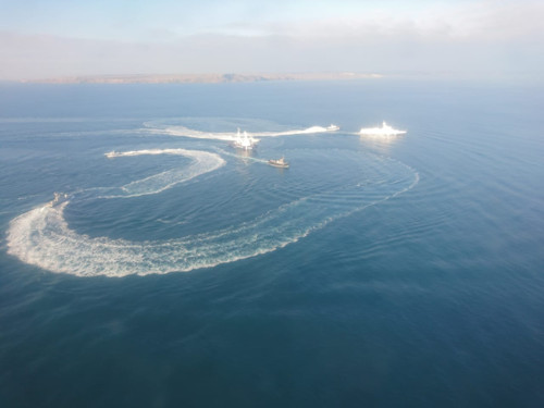 Три корабля ВМС Украины нарушившие границу РФ